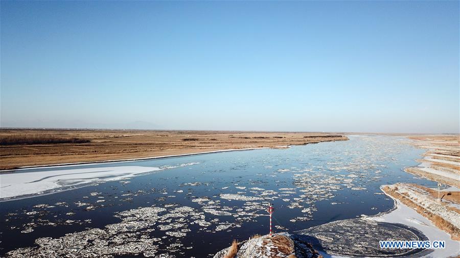 CHINA-NINGXIA-YELLOW RIVER-ICE JAM (CN)