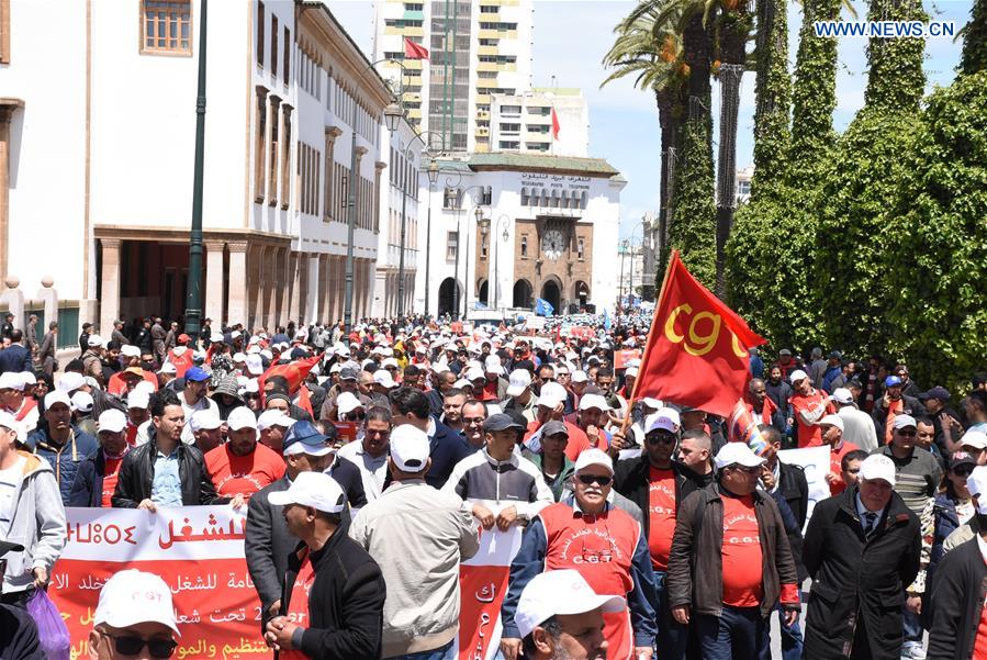 MOROCCO-RABAT-INTERNATIONAL WORKERS' DAY-RALLY