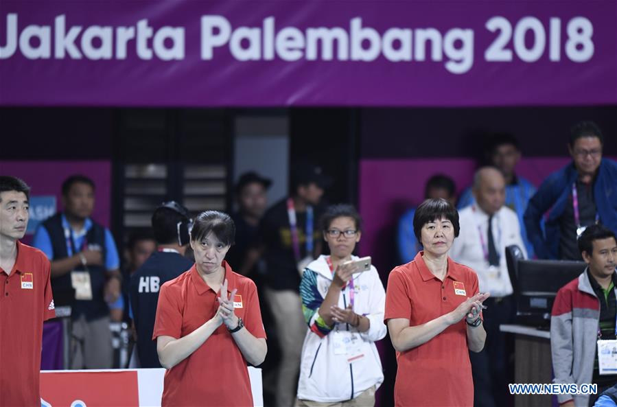 (SP)INDONESIA-JAKARTA-ASIAN GAMES-WOMEN'S VOLLEYBALL-CHINA VS SOUTH KOREA