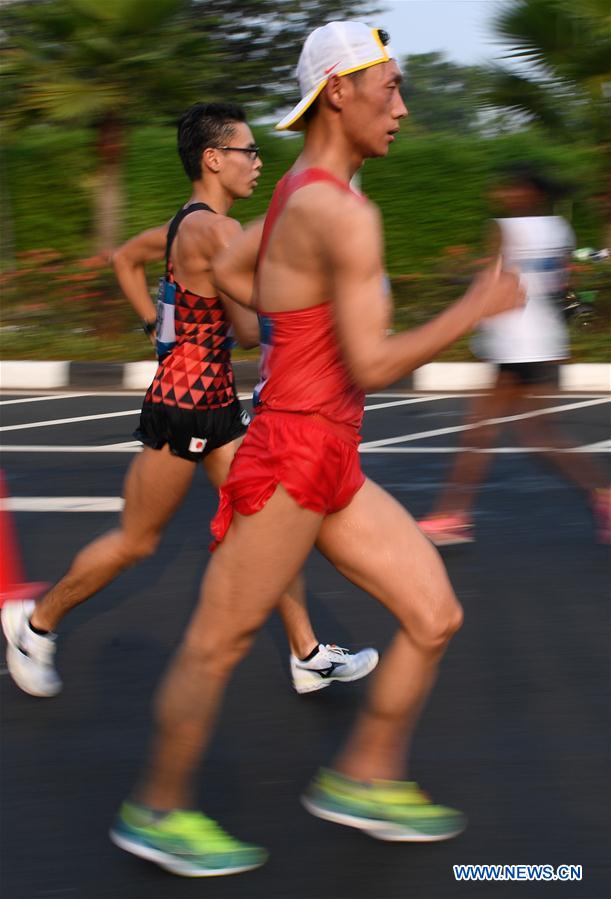 (SP)INDONESIA-JAKARTA-ASIAN GAMES-ATHLETICS-MEN'S 20KM WALK