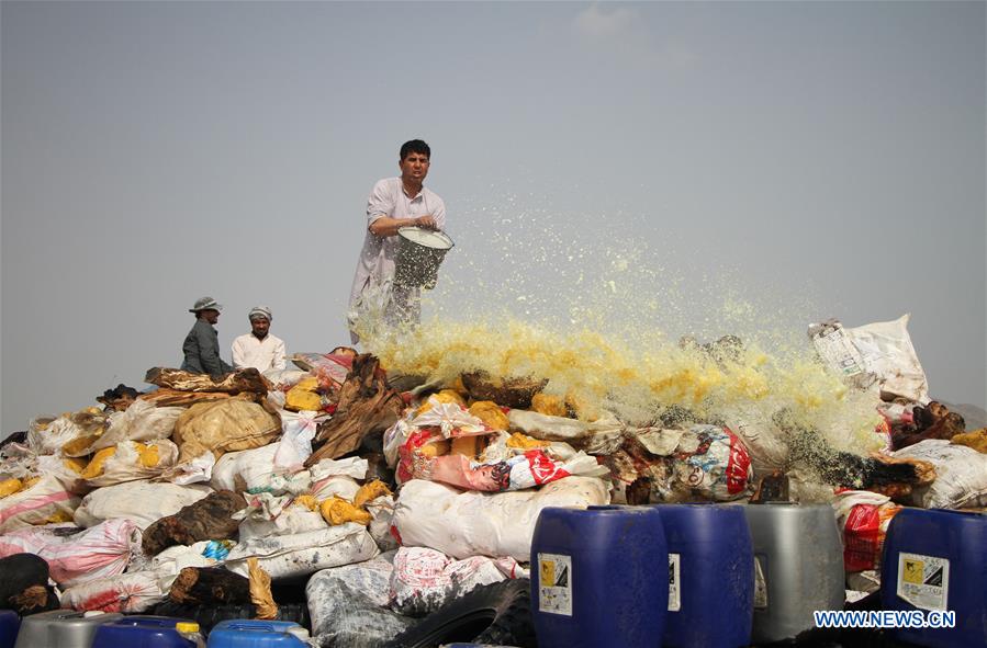 AFGHANISTAN-NANGARHAR-BURN-DRUG SEIZED