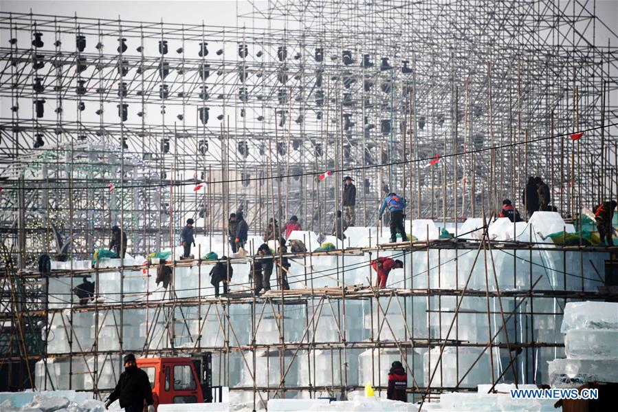 CHINA-HARBIN-SNOW WORLD THEME PARK-CONSTRUCTION(CN)