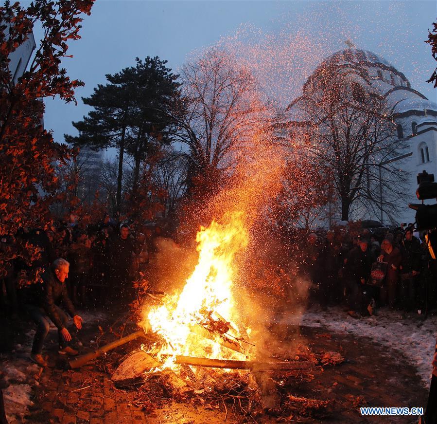 SERBIA-BELGRADE-ORTHODOX-CHRISTMAS EVE