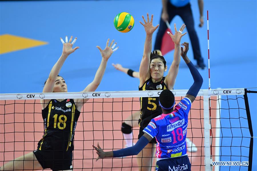 (SP)TURKEY-ISTANBUL-VOLLEYBALL-2019 EUROPEAN WOMEN'S CHAMPIONS LEAGUE-VAKIFBANK VS NOVARA