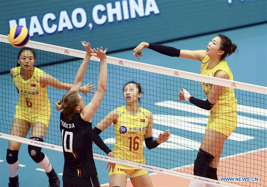 (SP)CHINA-MACAO-VOLLEYBALL-NATIONS LEAGUE-CHN VS BEL (CN)