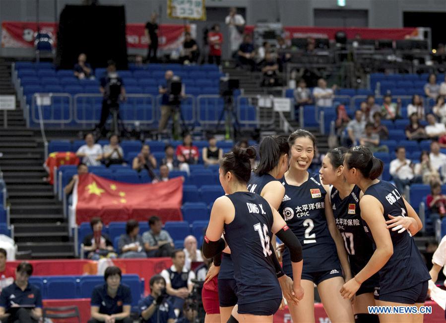 (SP)JAPAN-YOKOHAMA-VOLLEYBALL-WOMEN'S WORLD CUP-CHN VS RUS