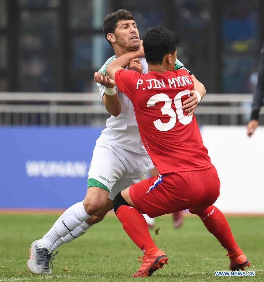 (SP)CHINA-WUHAN-7TH MILITARY WORLD GAMES-FOOTBALL