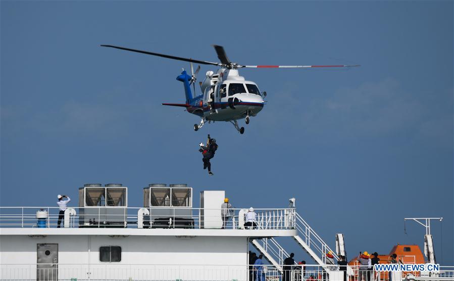 CHINA-HAINAN-HAIKOU-SHIP-RESCUE DRILL (CN)