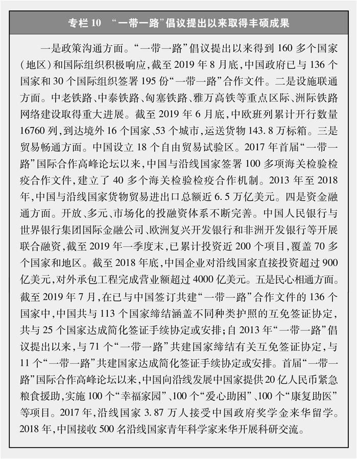 （图表）[新时代的中国与世界白皮书]专栏10 “一带一路”倡议提出以来取得丰硕成果